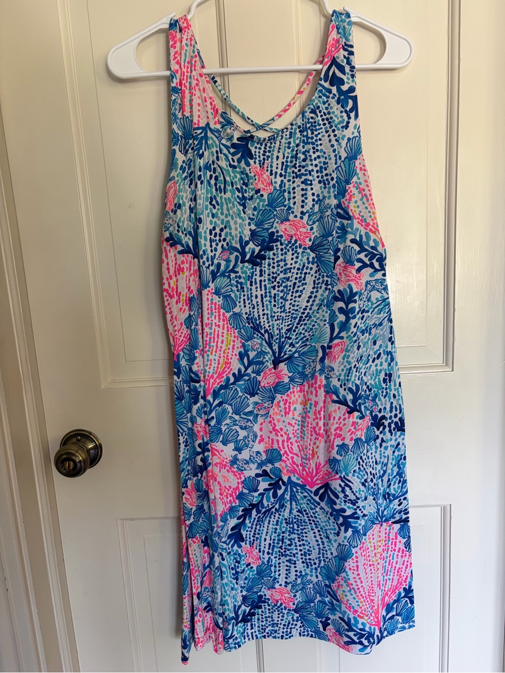 Lilly Pulitzer Blue Pink Green Printed Tank Dress